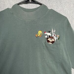 WARNER BROS LOONEY TUNES CLASSIC WEAR SHIRT SIZE XS POCKET TAZ TWEETY BUGS SLY